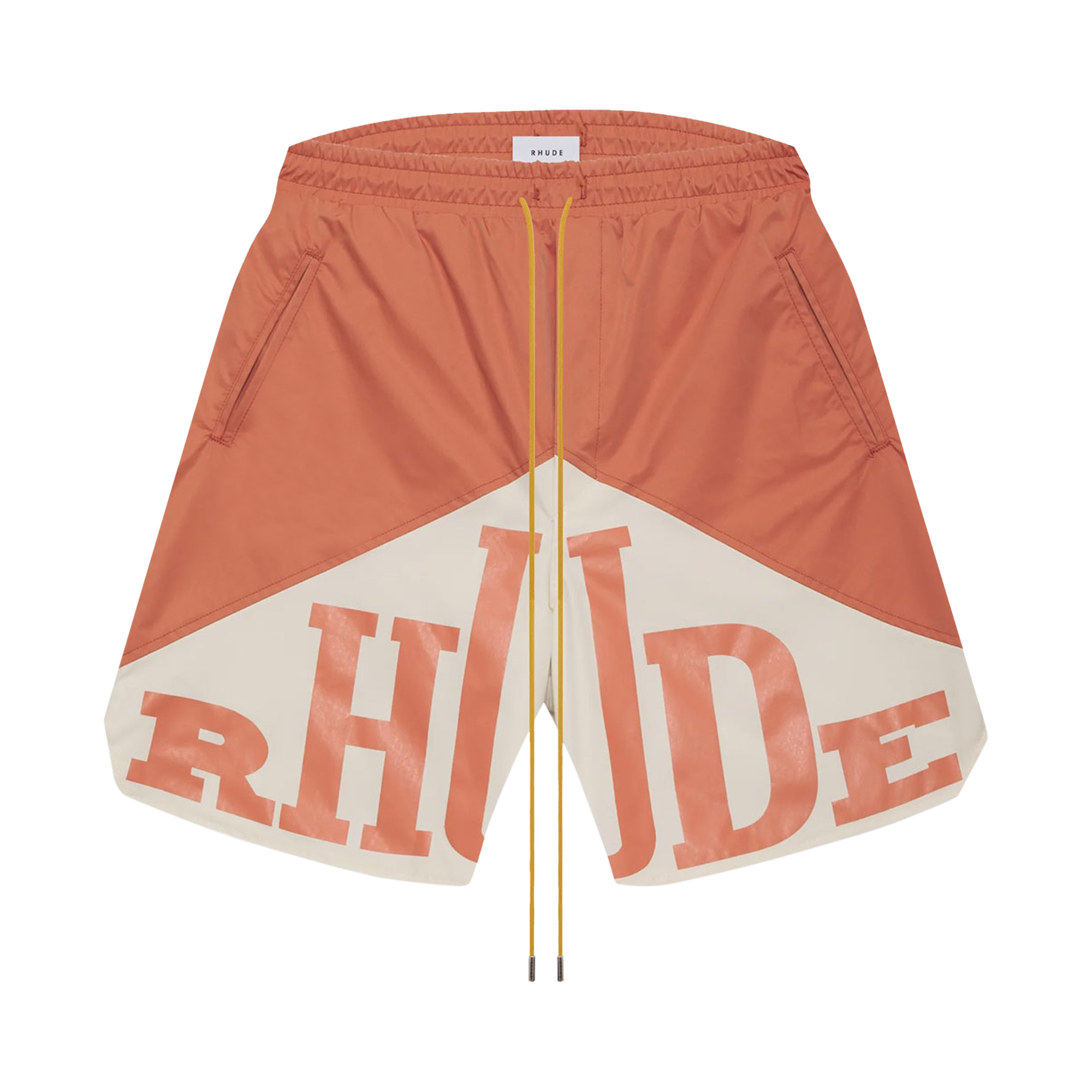 Pre-owned Rhude Yachting Short 'clementine/creme' In Orange