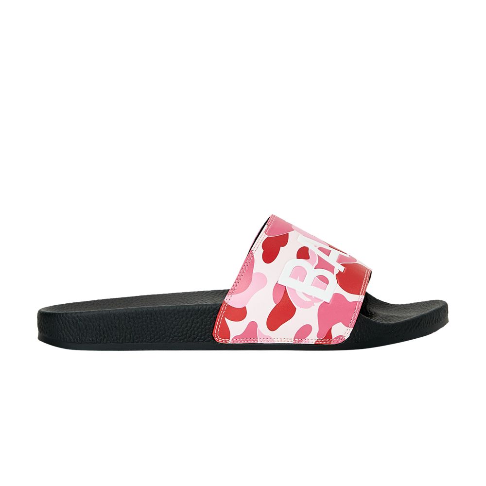 Pre-owned Bape Abc Camo Slide 'pink Text'