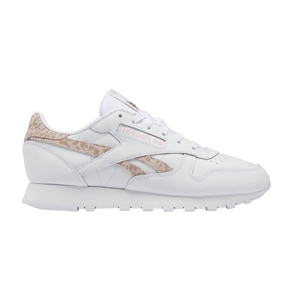 Pre-owned Reebok Wmns Classic Leather 'soft Ecru Leopard' In White