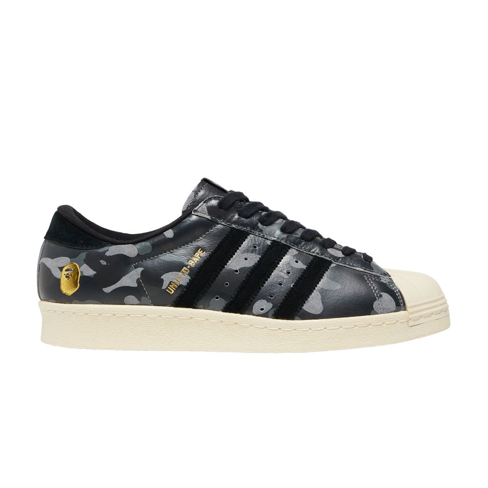 adidas A Bathing Ape x Undeafeated x Superstar 80s 'Black Camo' | Men's Size 9.5