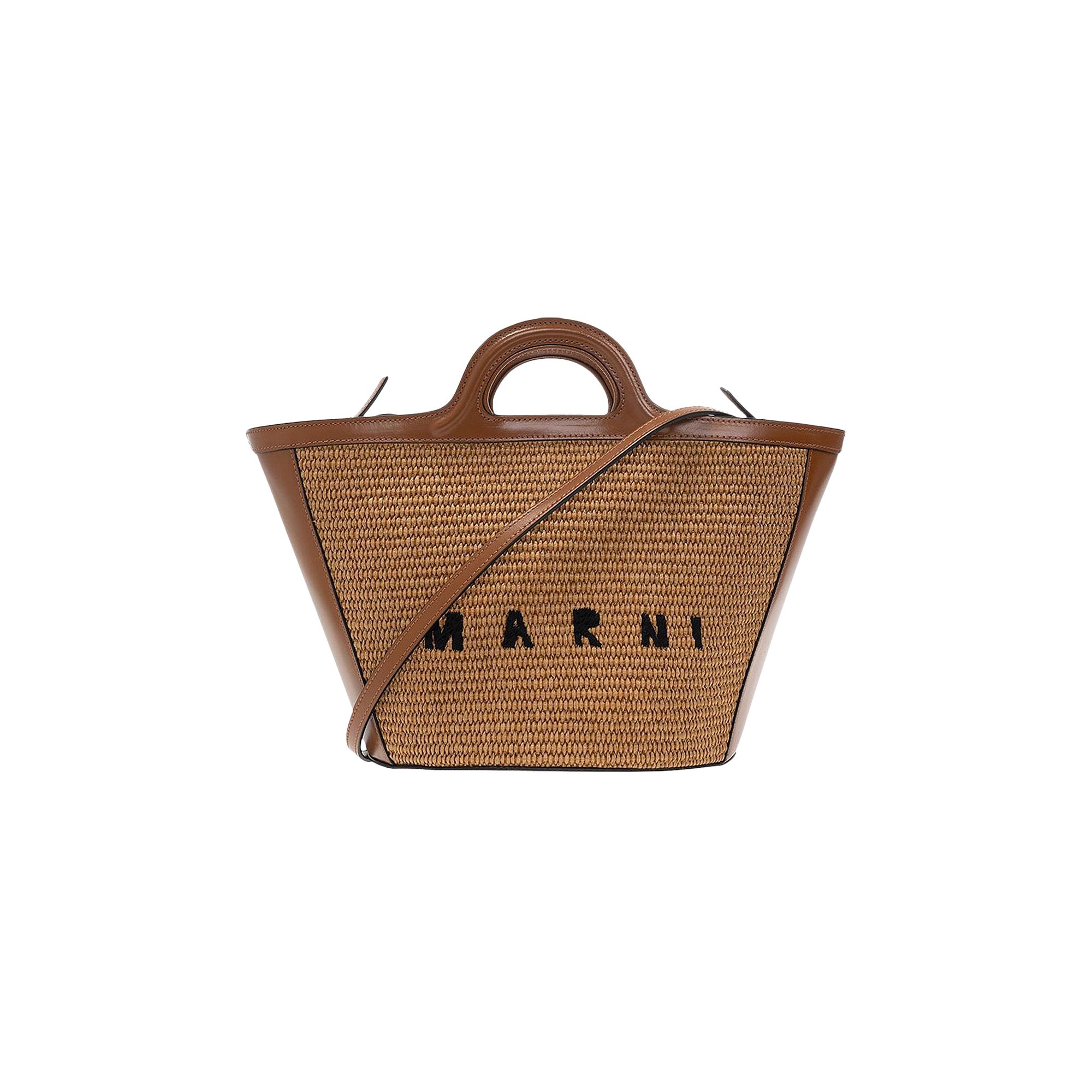 Marni Medium Logo Woven Tote Bag 'Brown' | Men's Size Onesize