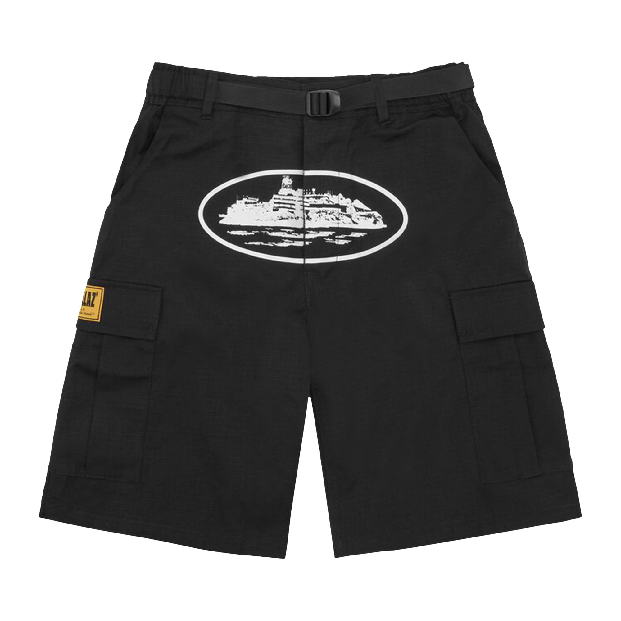 Pre-owned Corteiz Alcatraz Cargo Shorts 'black'