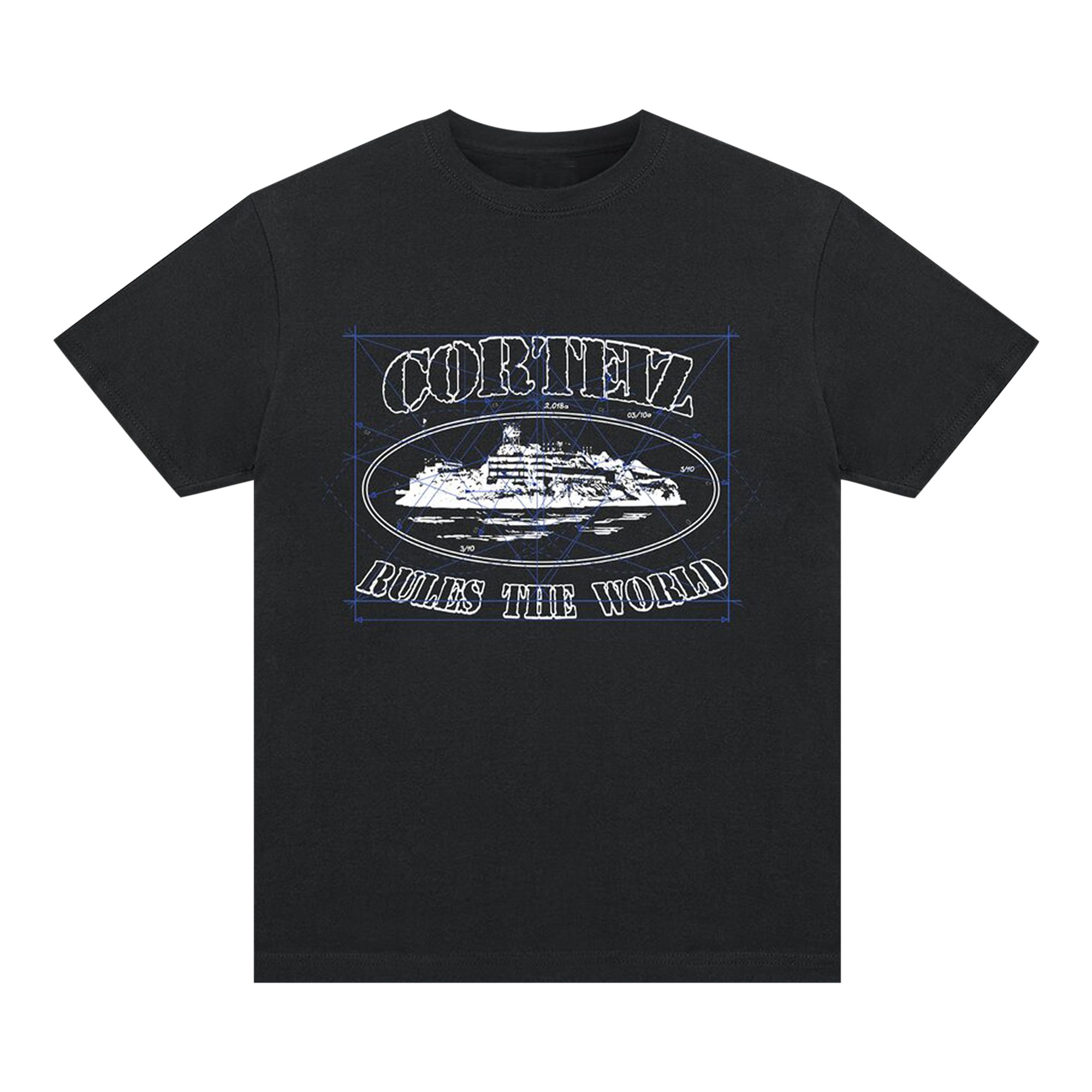 Corteiz Math Alcatraz Tee 'Black' | Men's Size S