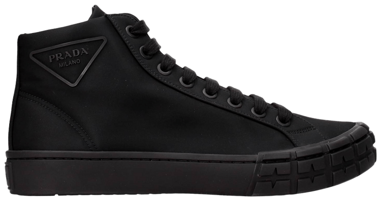 【PRADA】国内発送 厚底 スニーカー Nylon gabardine sneakers Buy Prada Gabardine Re-Nylon High 'Black' - 2TG170 1YFL