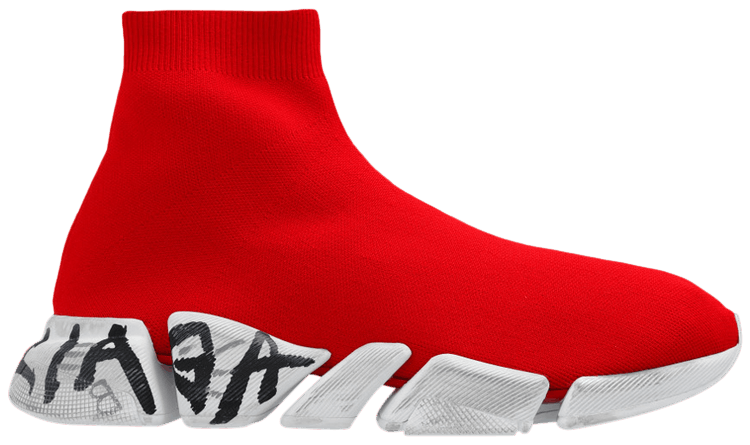 主役級 バレンシアガ スニーカー SPEED 2.0 GRAFFITI レッドロゴ Buy Balenciaga Speed 2.0 Sneaker 'Worn-Out Graffiti - Red