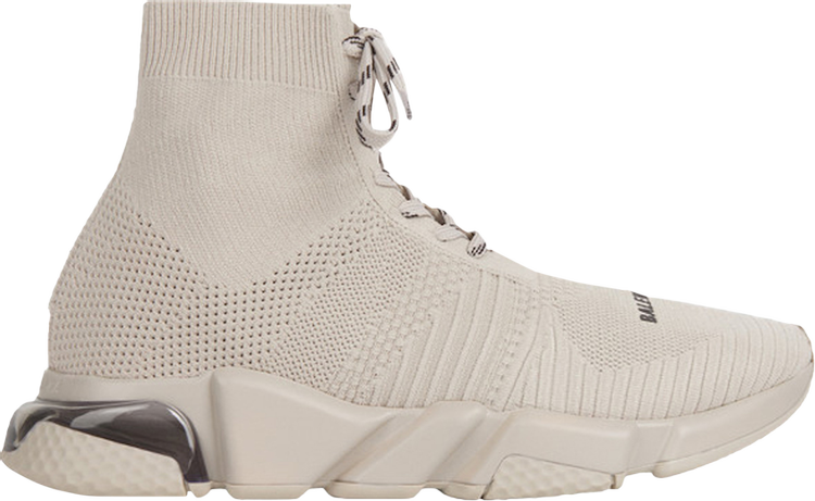 Beige Speed 2.0 lace up trainers, Balenciaga