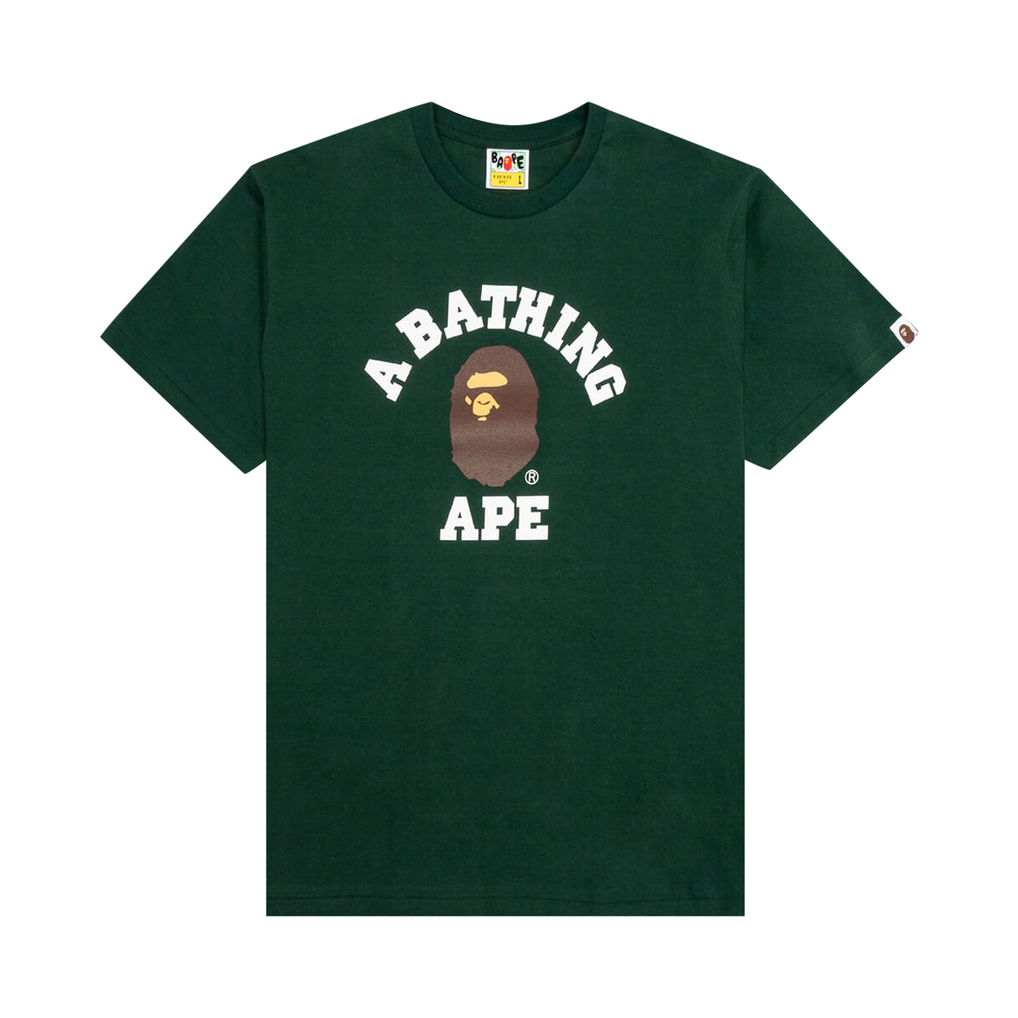 Pre-owned Bape College Tee 'green'