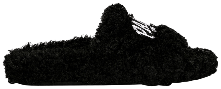 Balenciaga Wmns Furry Slides Black White