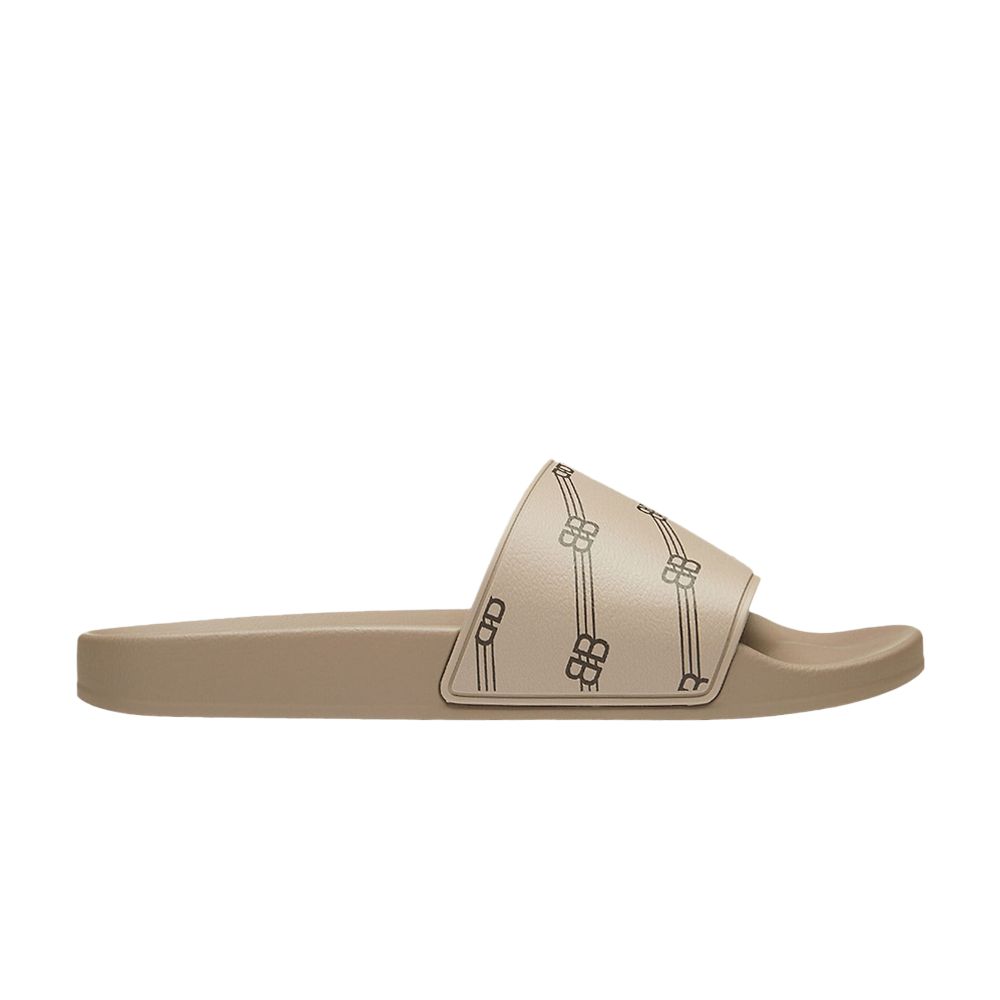 Balenciaga Pool Slides 'BB Monogram - Brown' | Men's Size 40