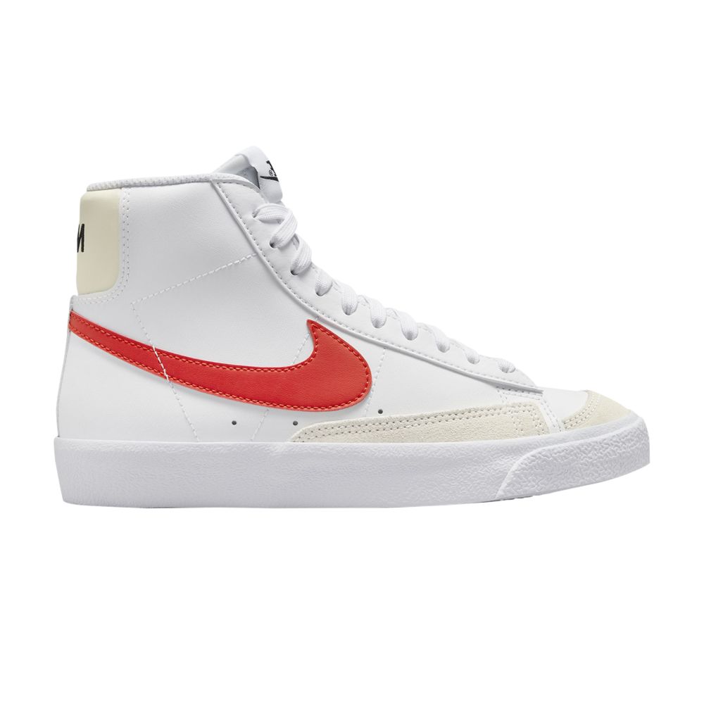 Pre-owned Nike Blazer Mid '77 Gs 'white Picante Red' | Kid's Size 6.5