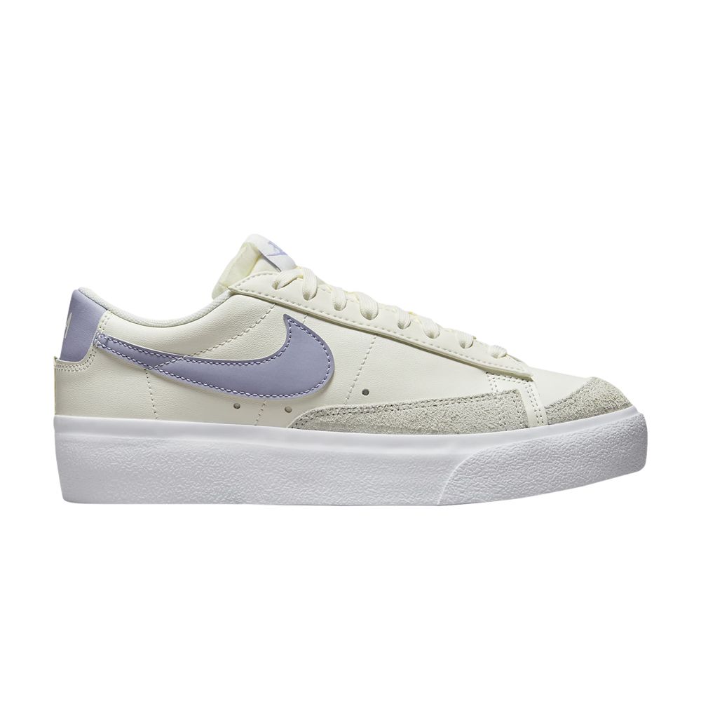 Pre-owned Nike Wmns Blazer Low Platform 'sail Indigo Haze' In Cream