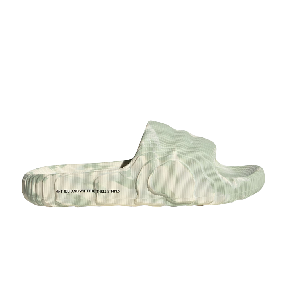 Pre-owned Adidas Originals Adilette 22 Slide 'cream White Linen Green'