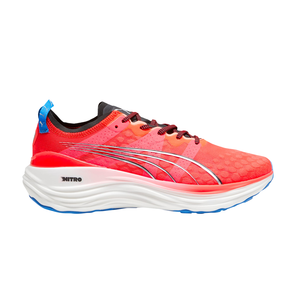 Pre-owned Puma Foreverrun Nitro 'fire Orchid Ultra Blue' In Red