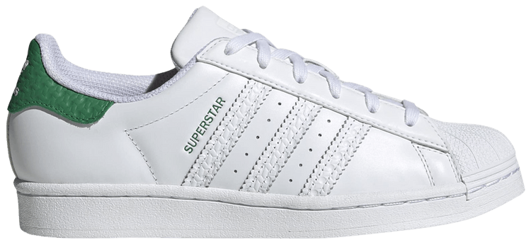 Adidas Wmns Superstar White Green Embossed