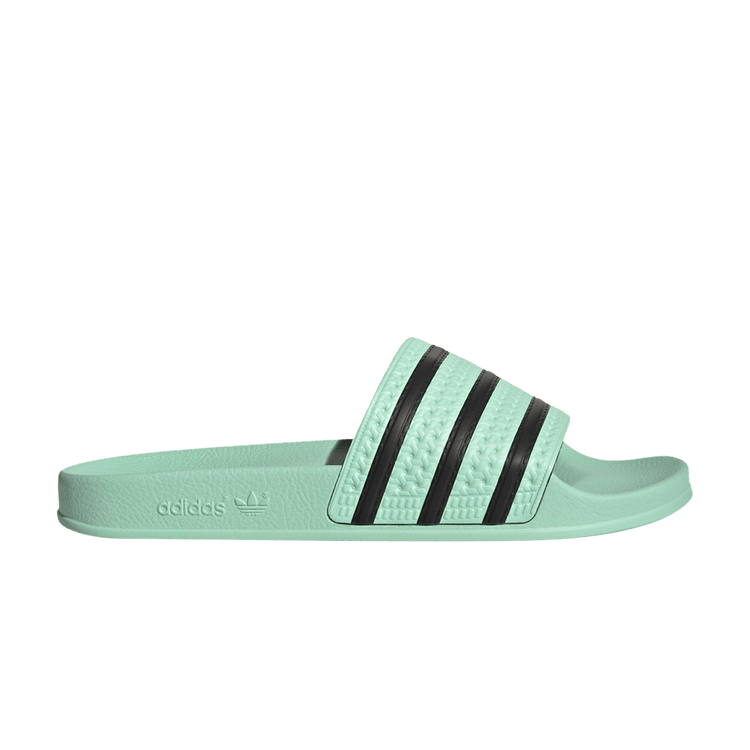 Adidas slides mint green top