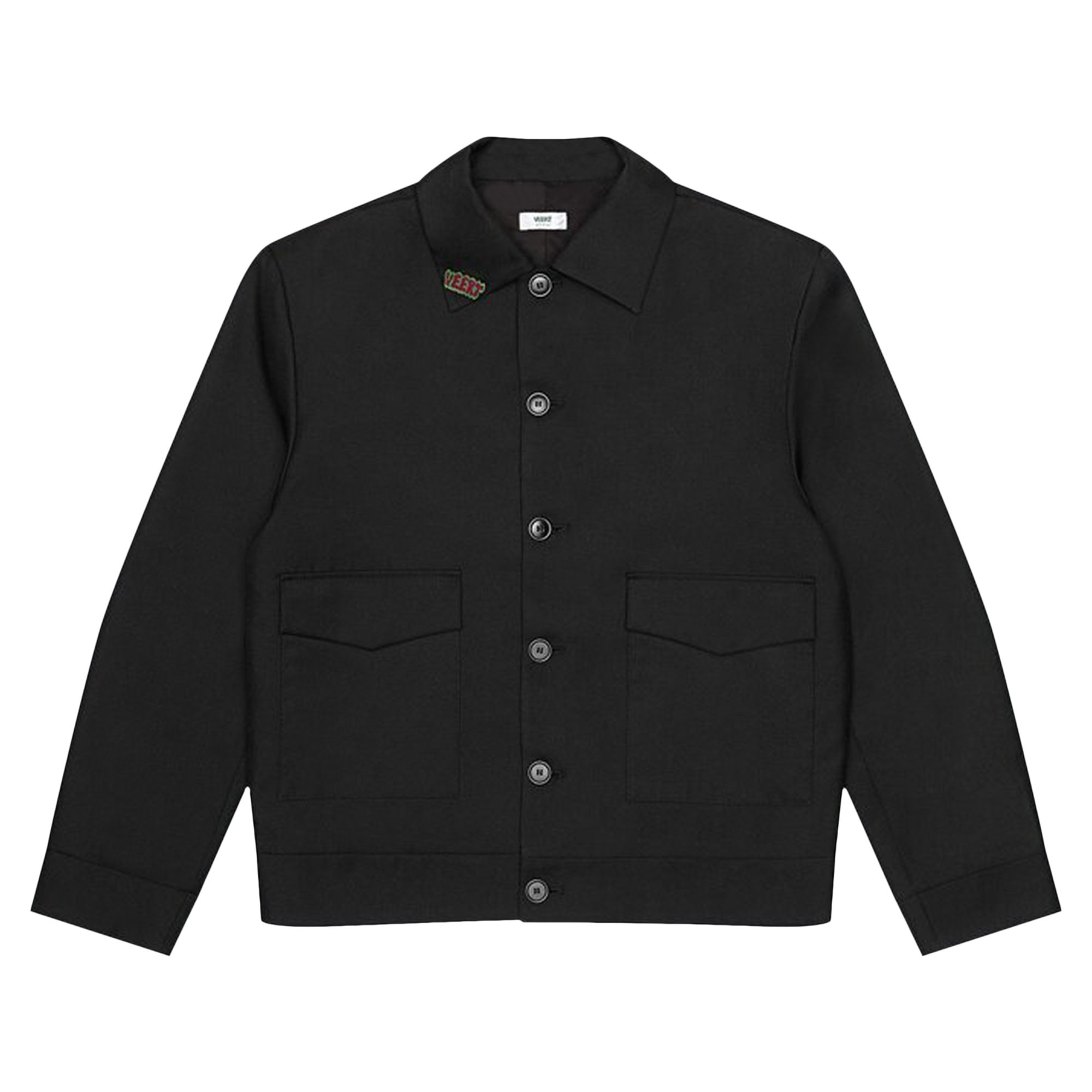 Pre-owned Veert Virgin Wool Structured Jacket With Removable Pin 'black'