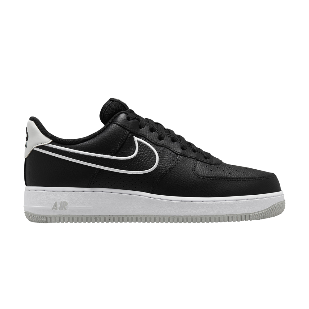 Pre-owned Nike Air Force 1 '07 'embroidered Swoosh - Black'
