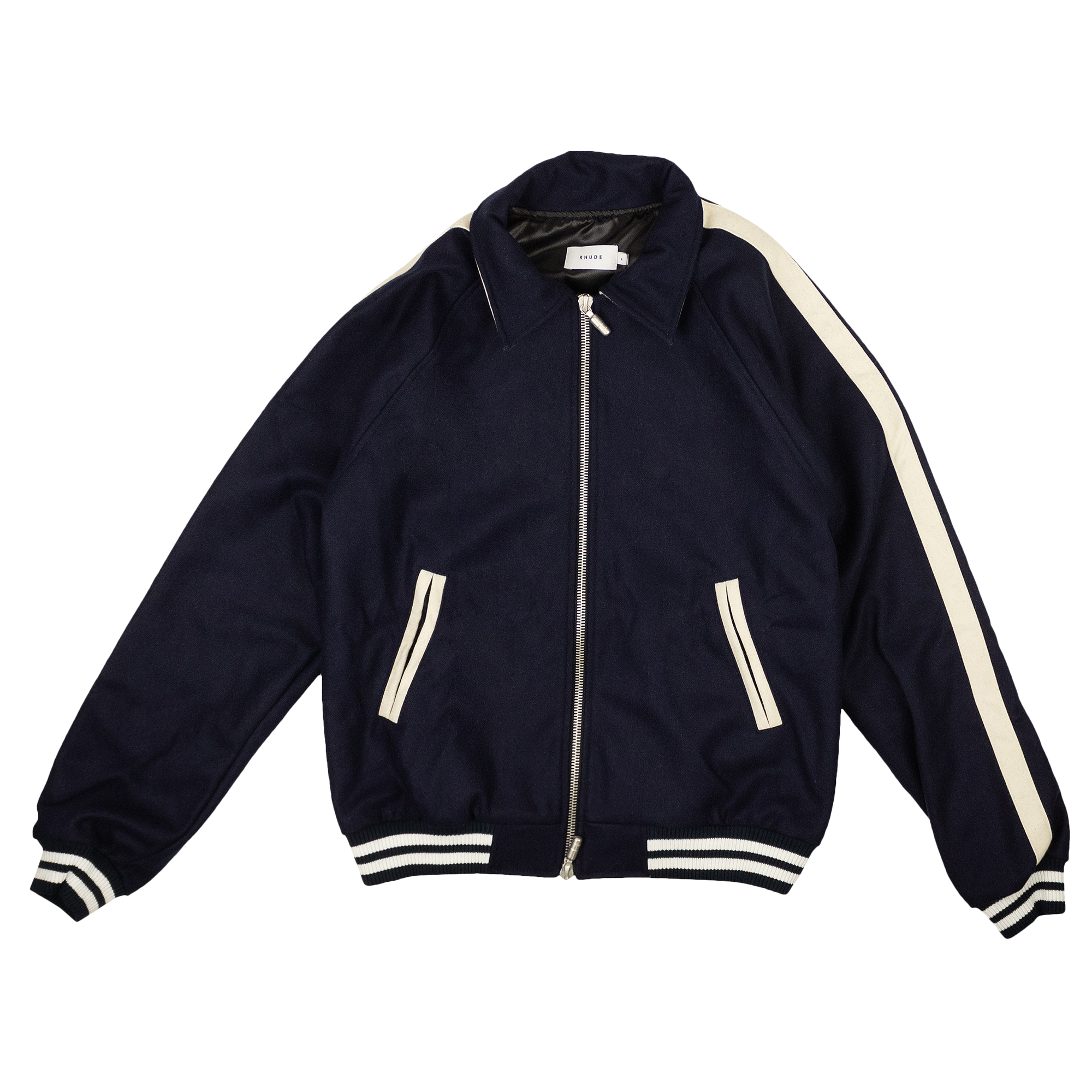 Pre-owned Rhude Signature Bomber 'navy' In Blue