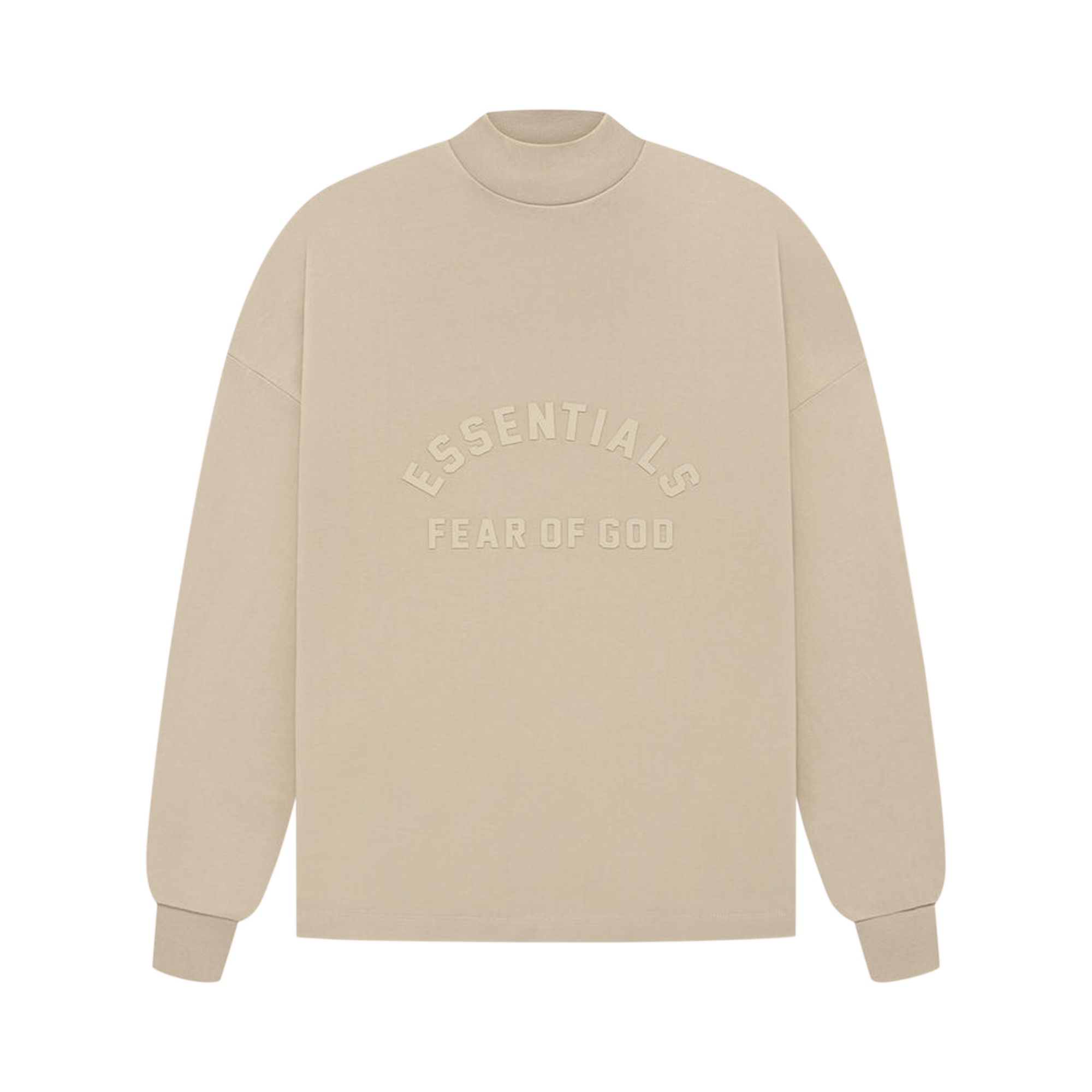 Pre-owned Essentials Fear Of God Long-sleeve Tee 'dusty Beige' In Tan
