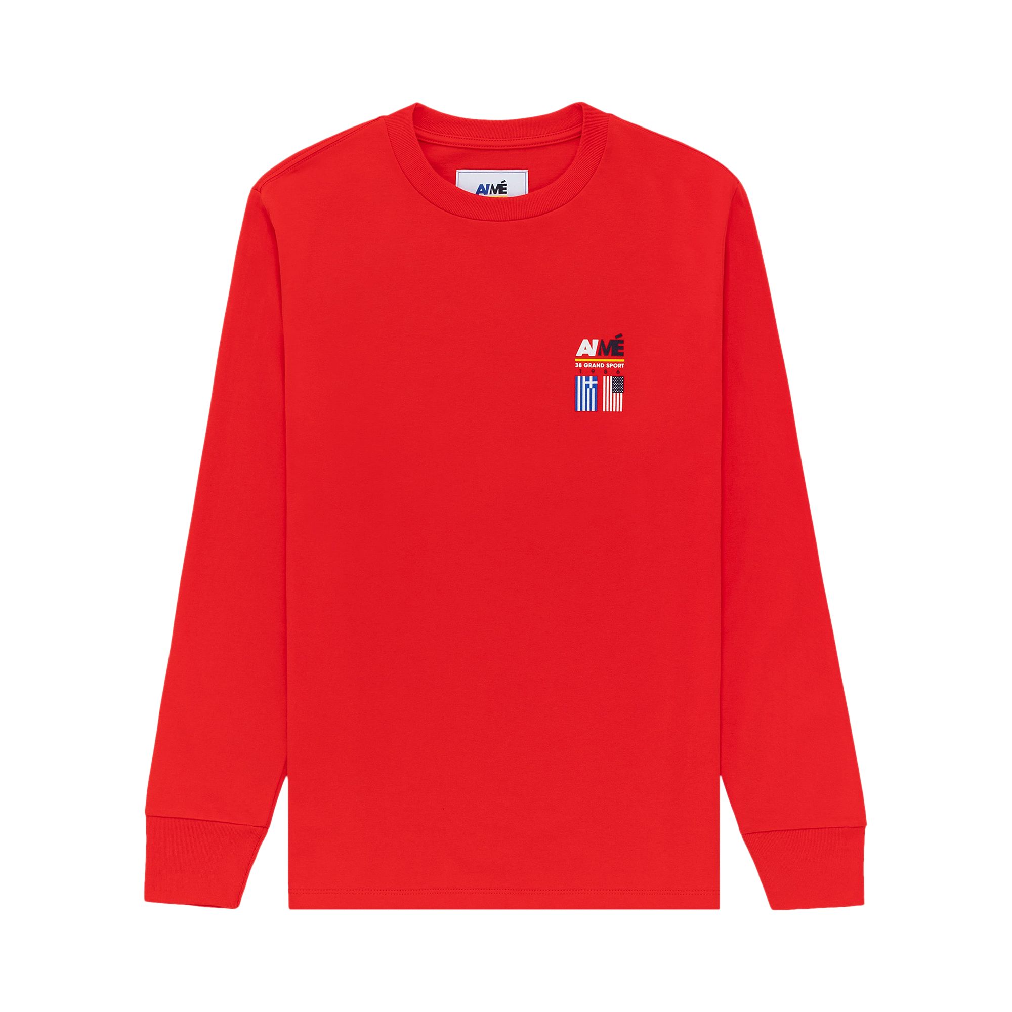 Pre-owned Aimé Leon Dore 38-gs Offshore Long-sleeve Tee 'red' | Men's Size Xl