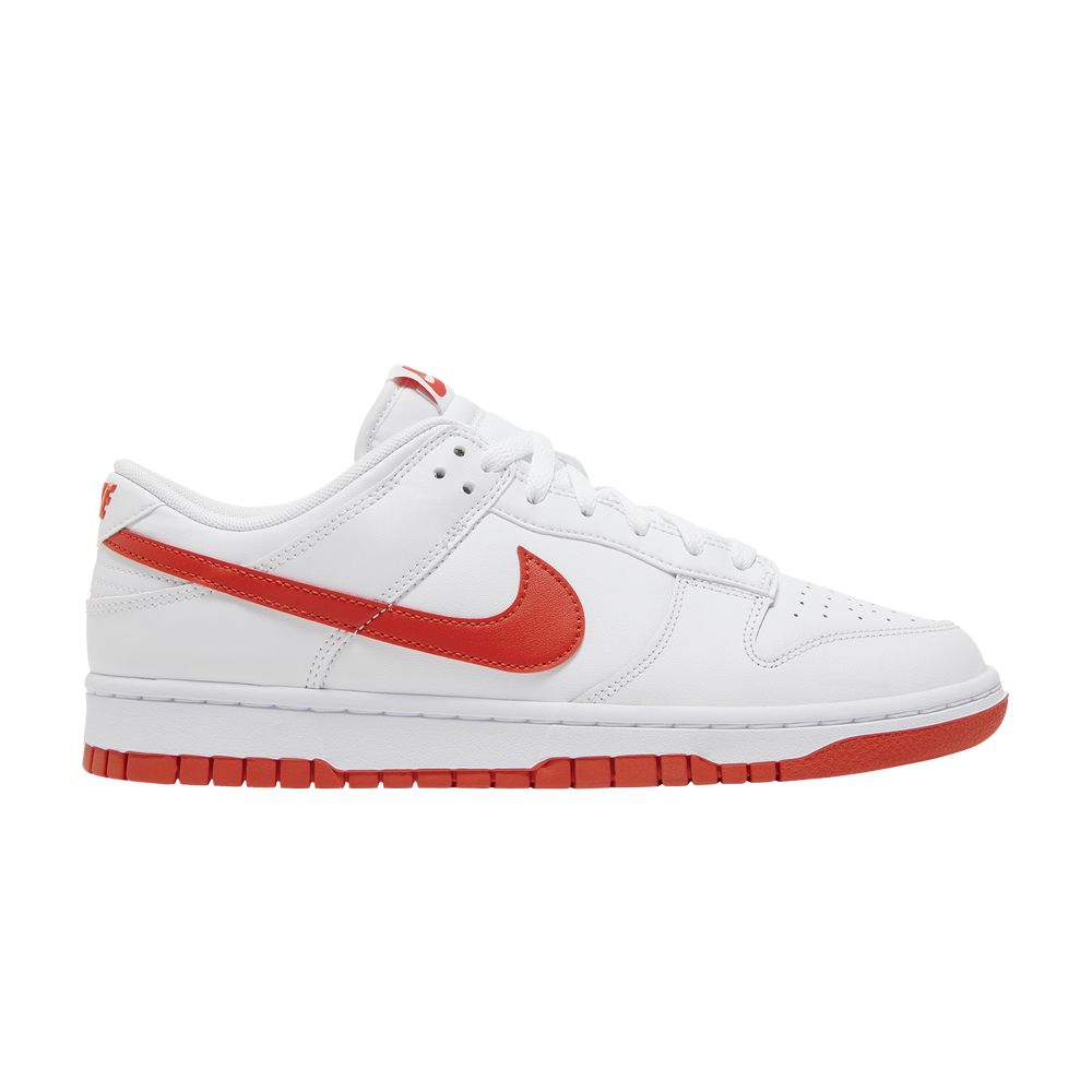 Pre-owned Nike Dunk Low 'picante Red' In White