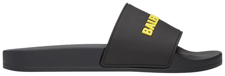 Balenciaga Pool Slides Black Fluo Yellow