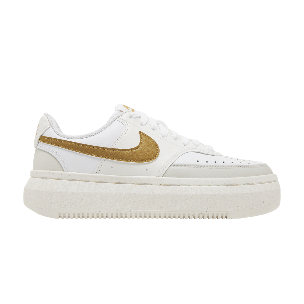 Pre-owned Nike Wmns Court Vision Alta 'sail Metallic Gold' In Cream