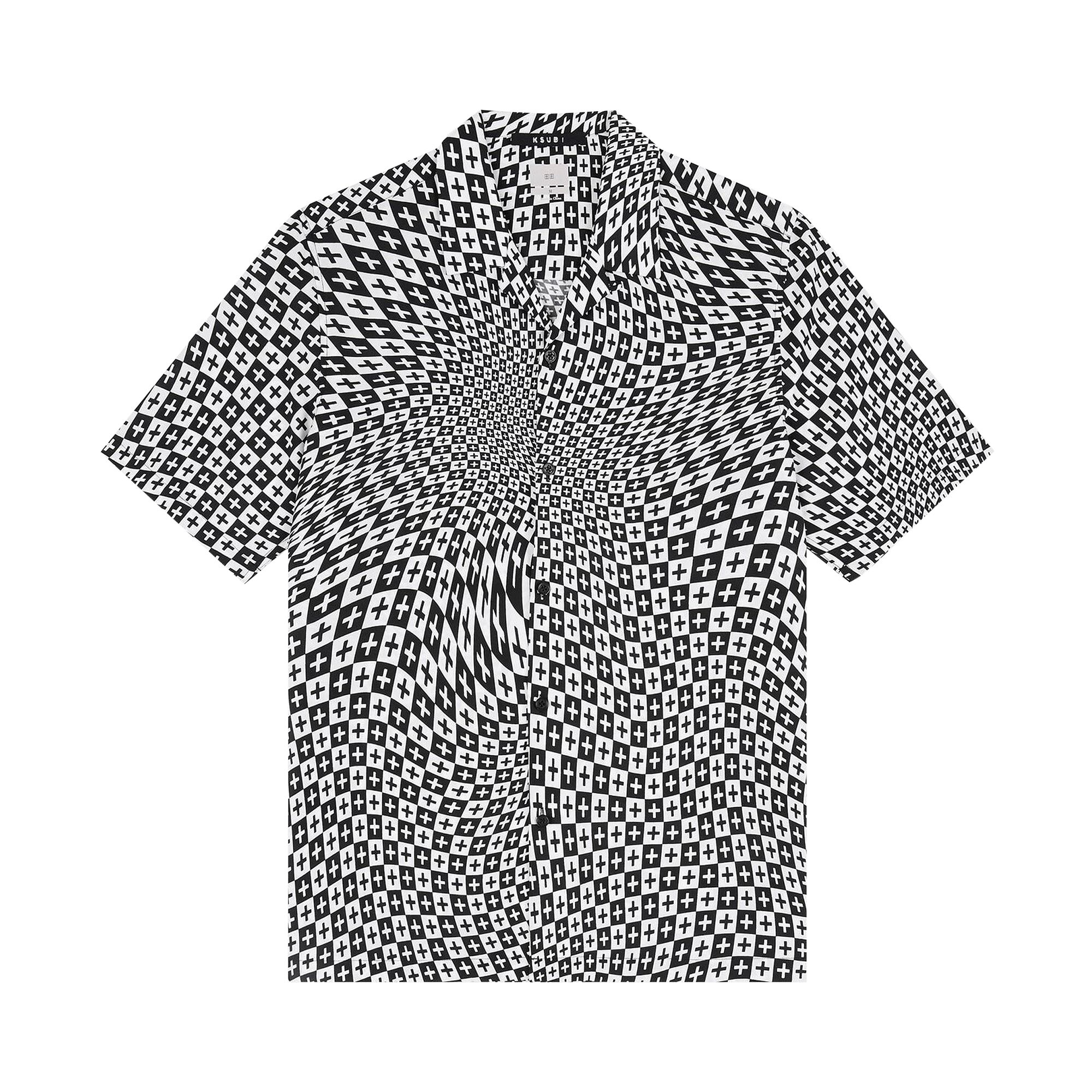 Pre-owned Ksubi Check Out Resort Short-sleeve Shirt 'black' | Men's Size S