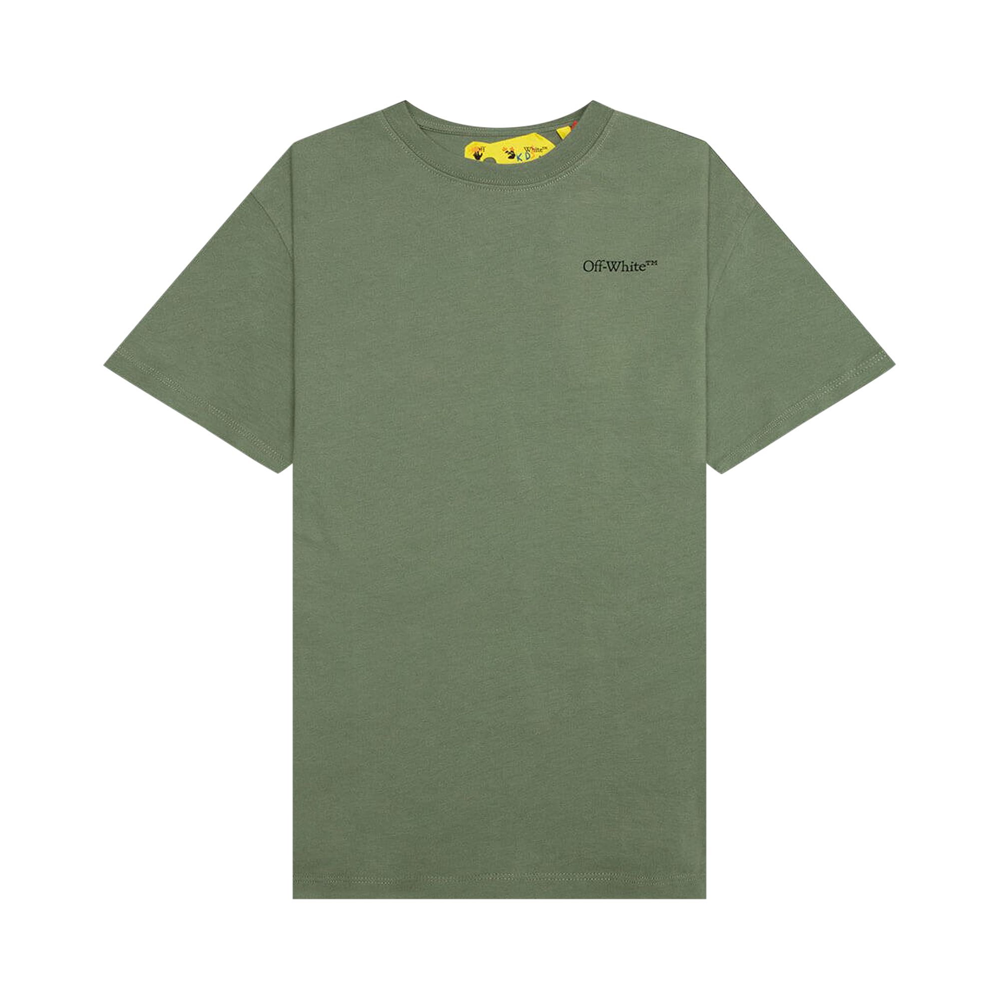 Pre-owned Off-white Scribble Short-sleeve Tee 'olive/black' | Green | Men's Size L