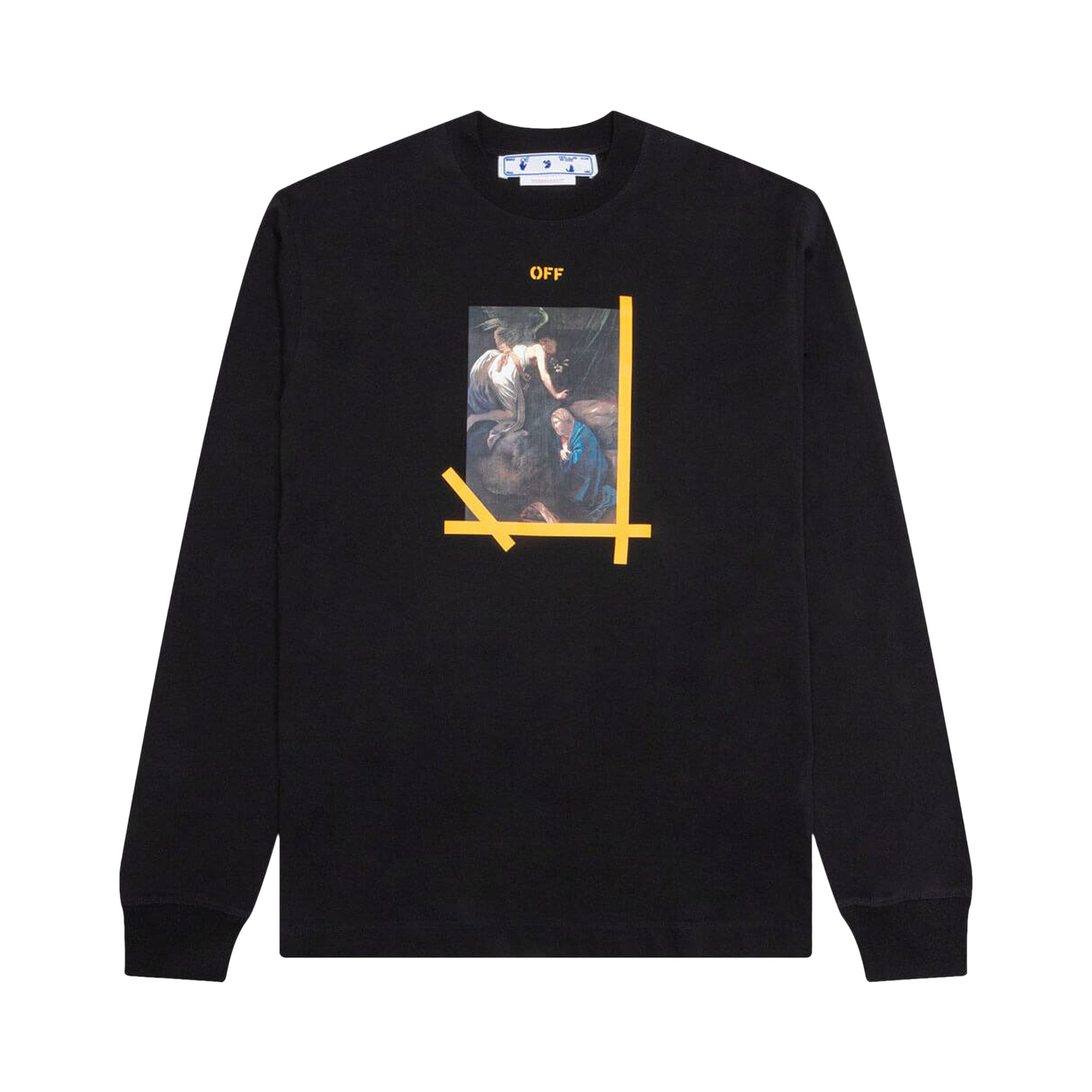 Pre-owned Off-white Arrow Caravaggio Ann Skate Long-sleeve Tee 'black/white' | Men's Size Xl