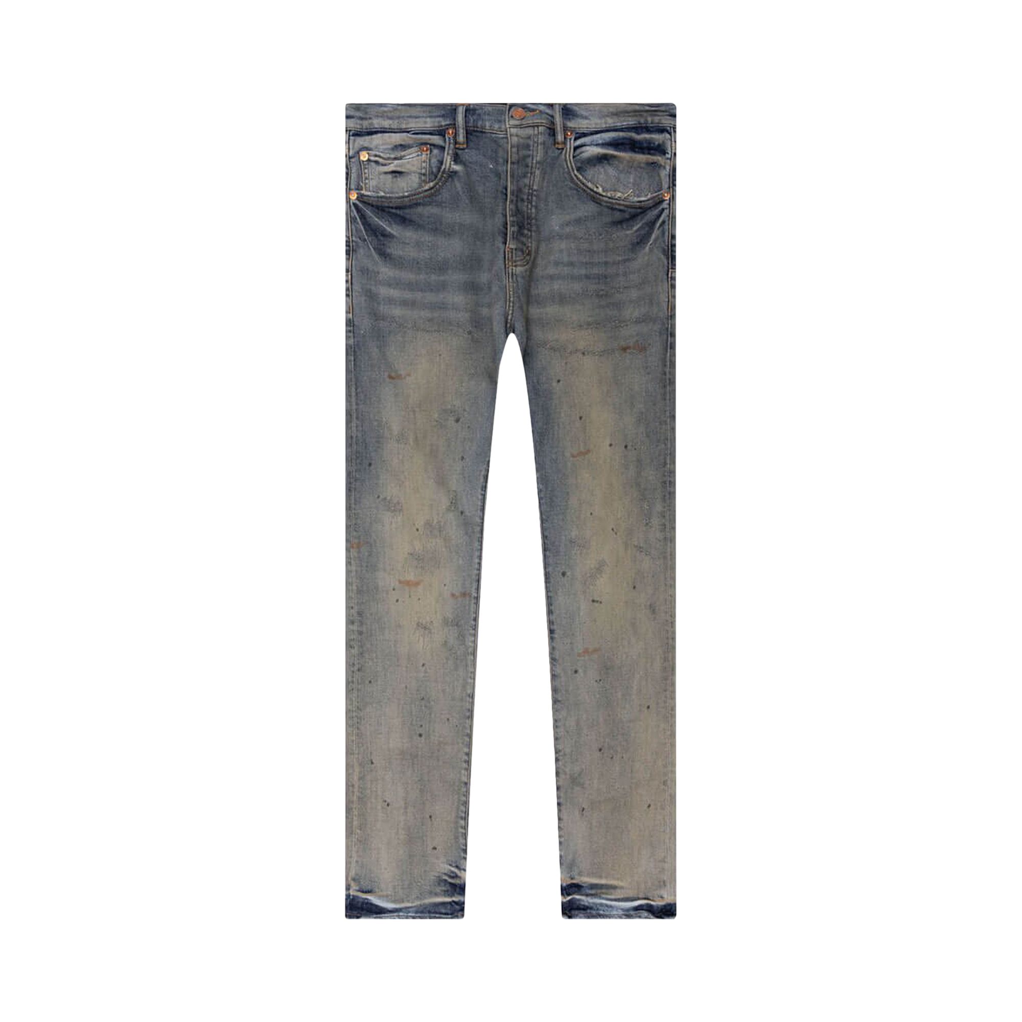 Pre-owned Purple Brand Slim Straight Jeans 'indigo' | Blue | Men's Size 32