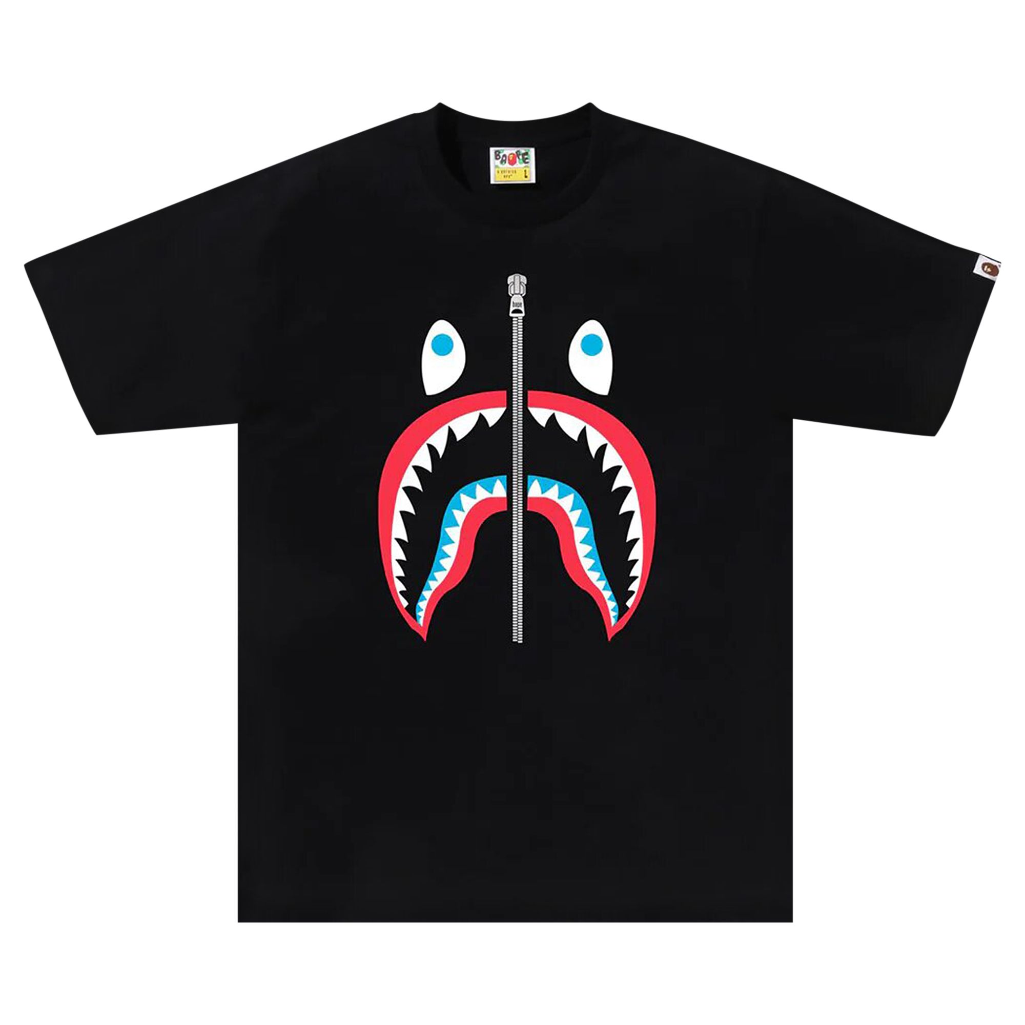 BAPE BAPE COLORS SHARK TEE 'BLACK'