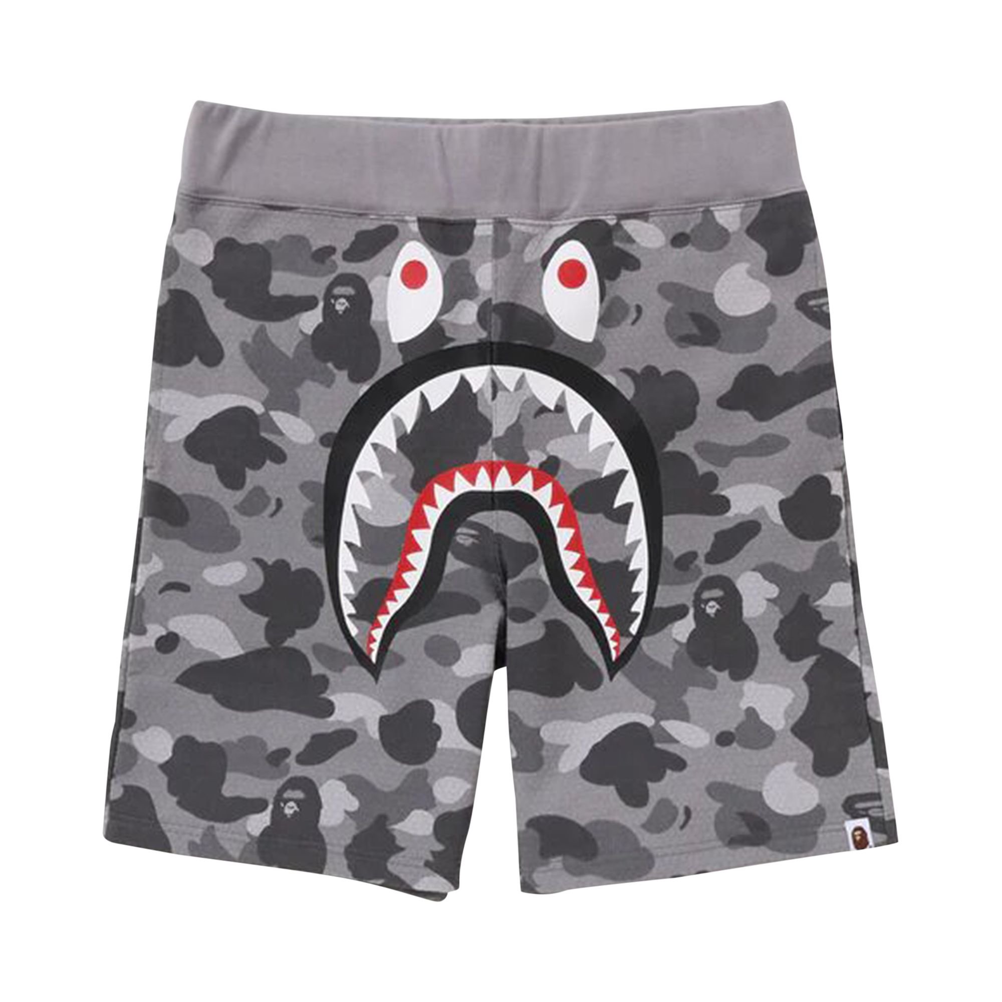 BAPE Honeycomb Camo Shark Sweat Shorts 'Grey' | Men's Size XL