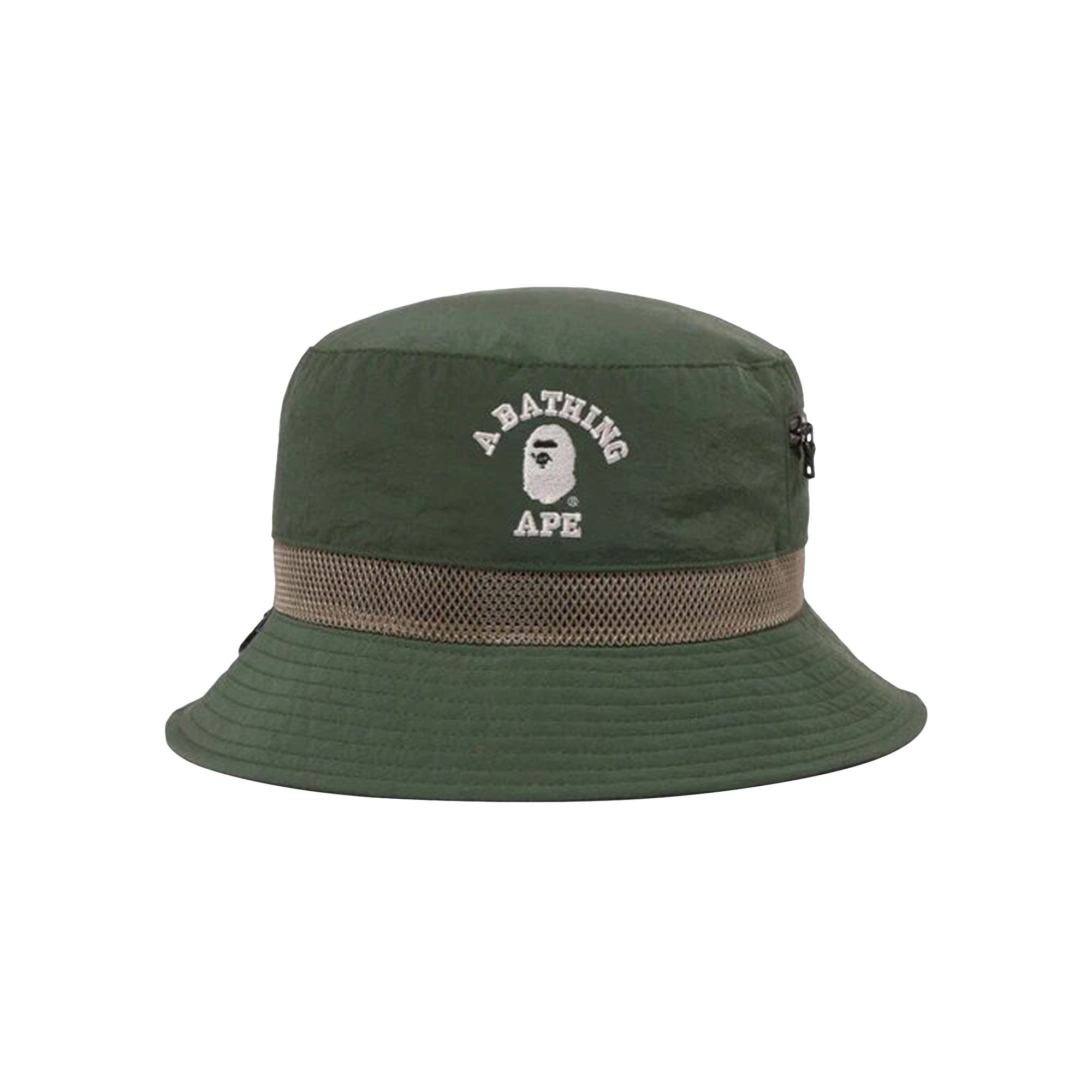 Pre-owned Bape Color Blocking Bucket Hat 'green'