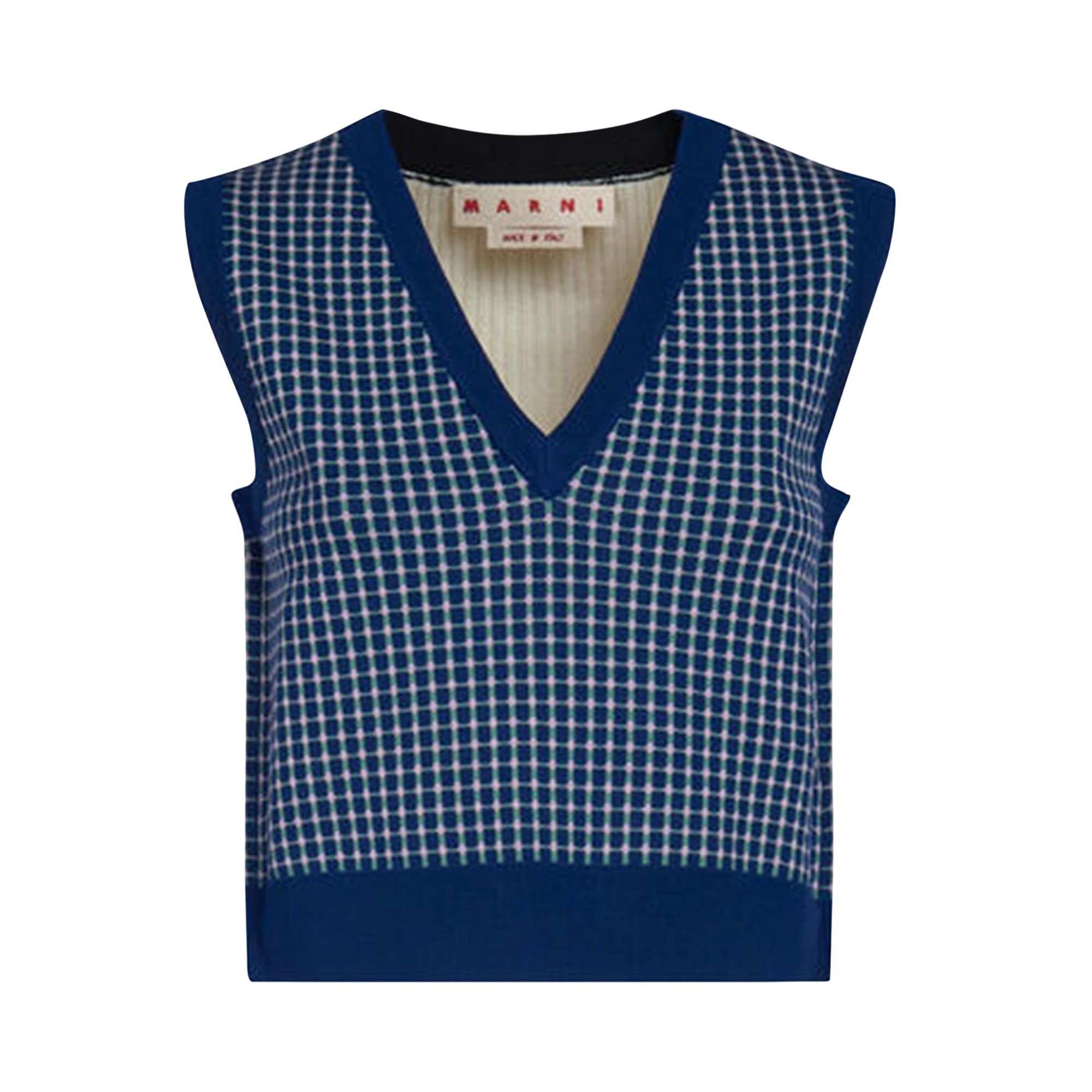 Pre-owned Marni Sleeveless V Neck Sweater 'multicolor' | Blue | Women's Size 40