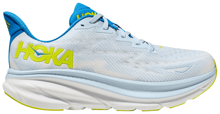 HOKA Clifton 9 Wide Ice Water Evening Primrose