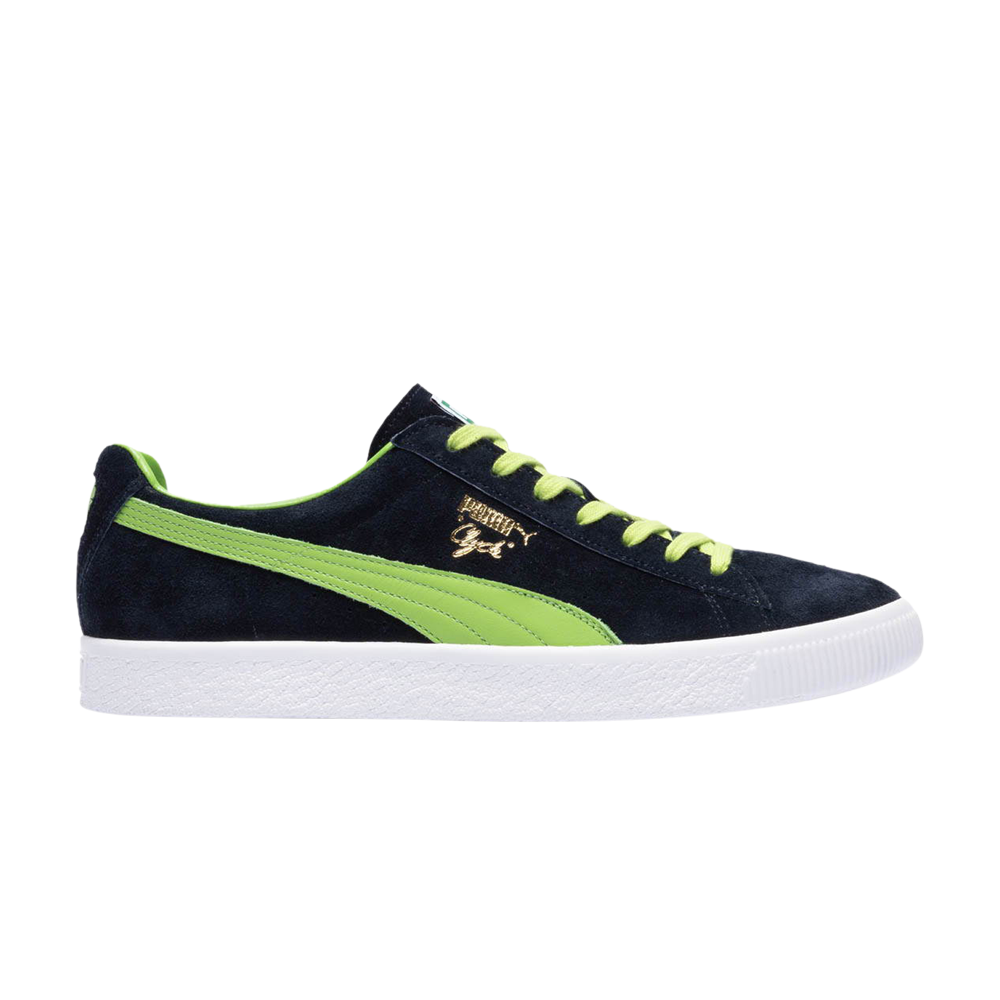 Pre-owned Puma Clyde Made In Japan 'clydezilla - Navy Lime Smash' In Blue