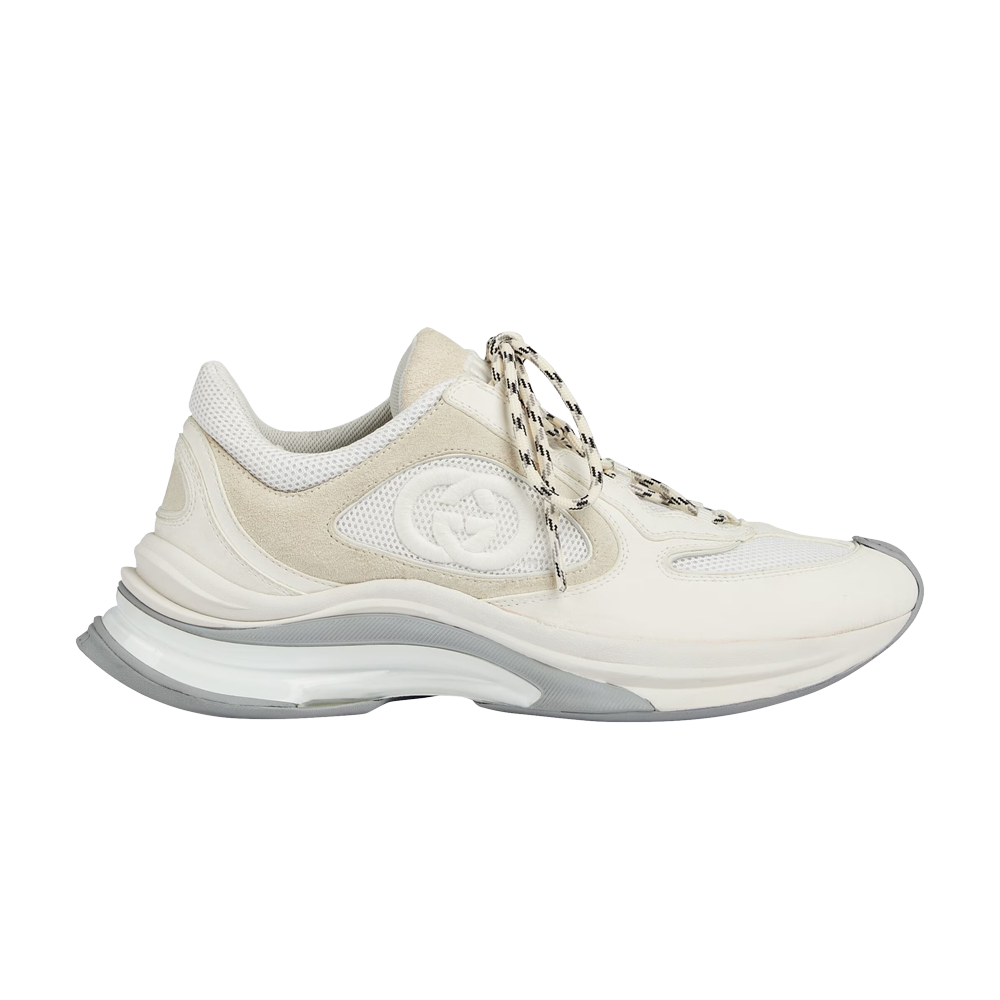 Pre-owned Gucci Wmns Run Sneaker 'white Suede'