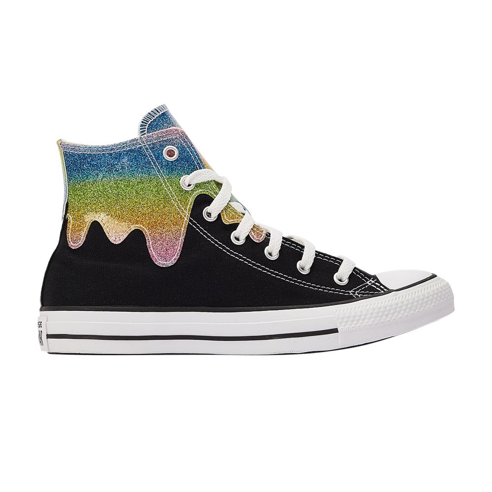 Pre-owned Converse Chuck Taylor All Star High Gs 'glitter Drip - Black' | Kid's Size 7