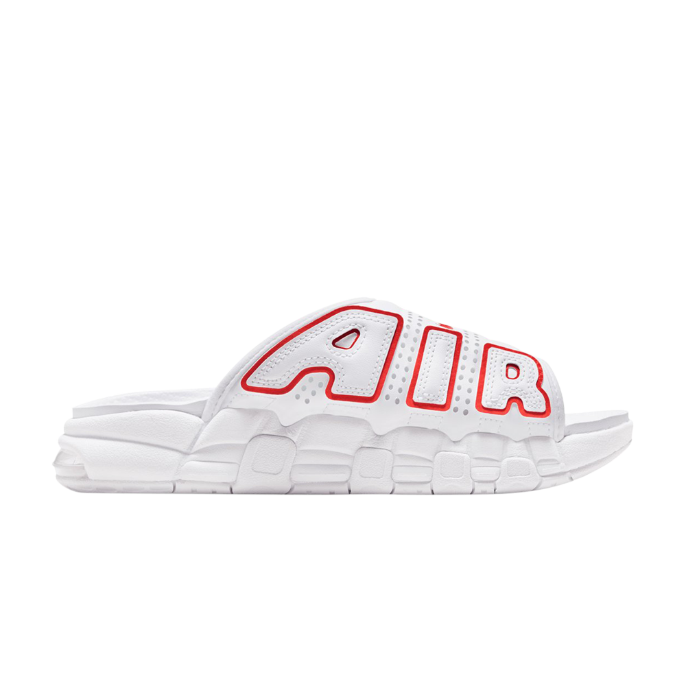 Pre-owned Nike Wmns Air More Uptempo Slide 'white University Red'