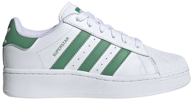Adidas superstar womens outlet green stripes