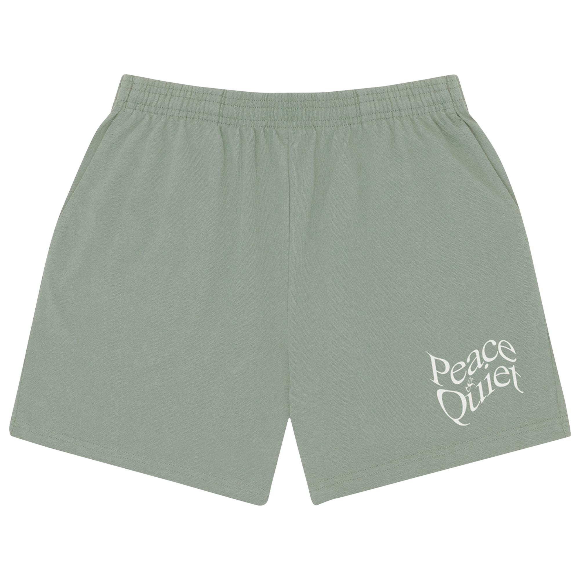 Pre-owned Museum Of Peace And Quiet Museum Of Peace & Quiet Warped Sweatshorts 'sage' In Green