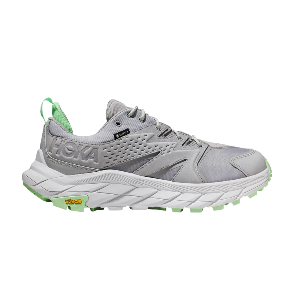 Pre-owned Hoka One One Anacapa Low Gore-tex 'harbor Mist Lime Glow' In Grey
