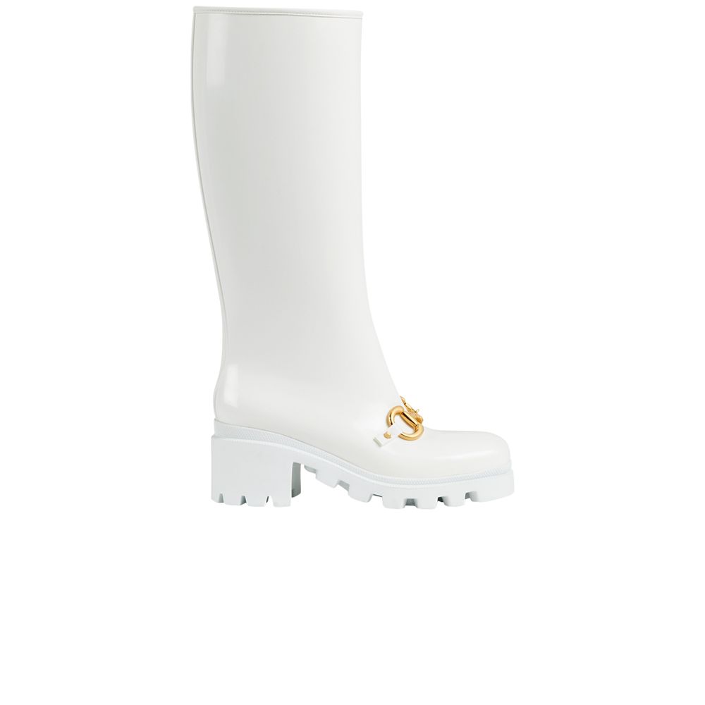 Pre-owned Gucci Wmns Horsebit Knee-high Boot 'white' | Women's Size 2