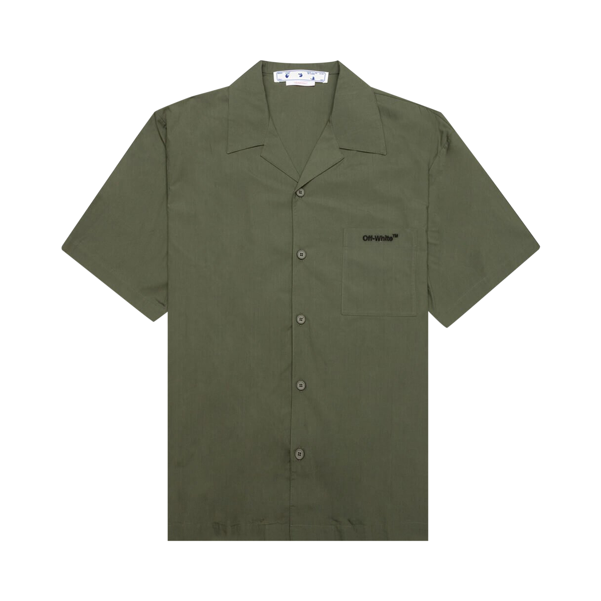 Pre-owned Off-white Arrow Outline Pajama Short-sleeve Shirt 'army/green'