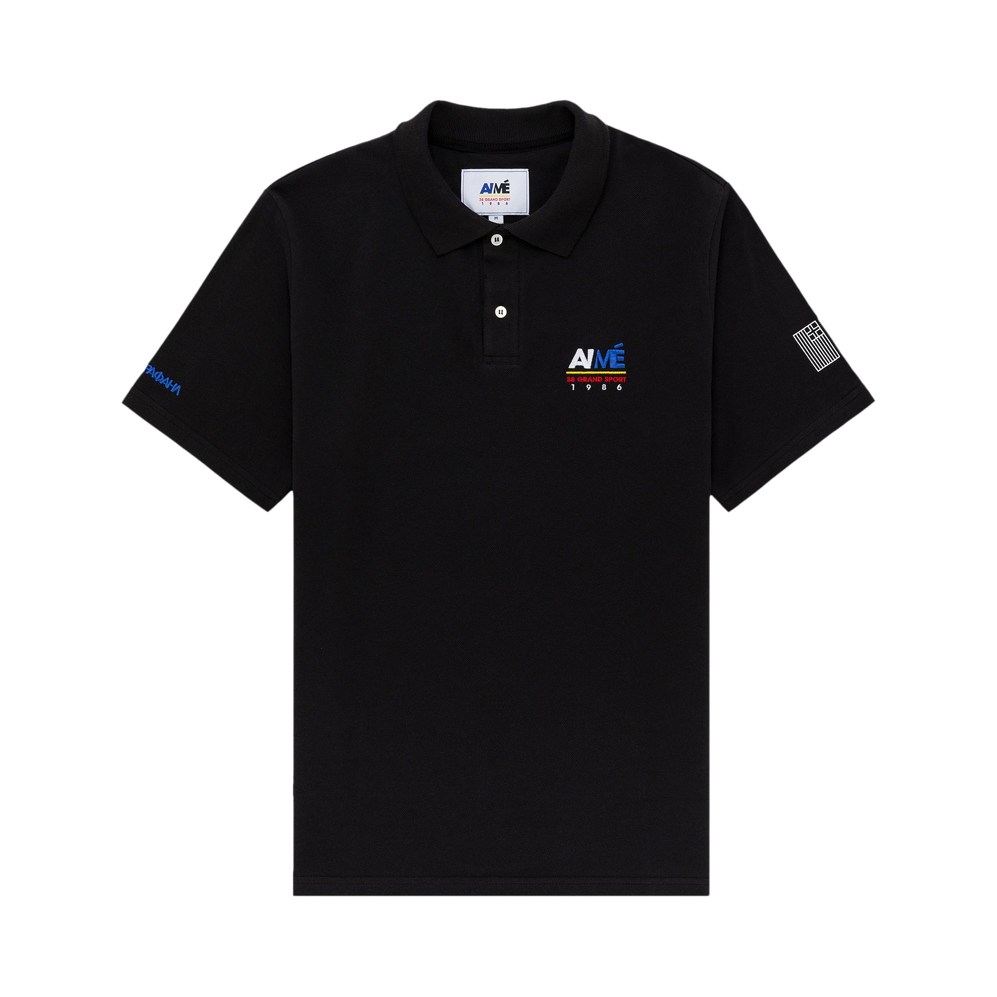 Pre-owned Aimé Leon Dore 38-gs Offshore Piqué Polo 'jet Black' | Men's Size Xxl