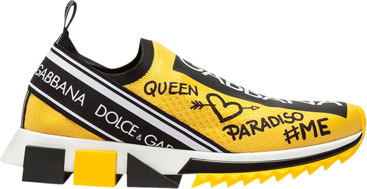 Dolce & Gabbana Wmns Sorrento Melt 'Yellow Graffiti Print'