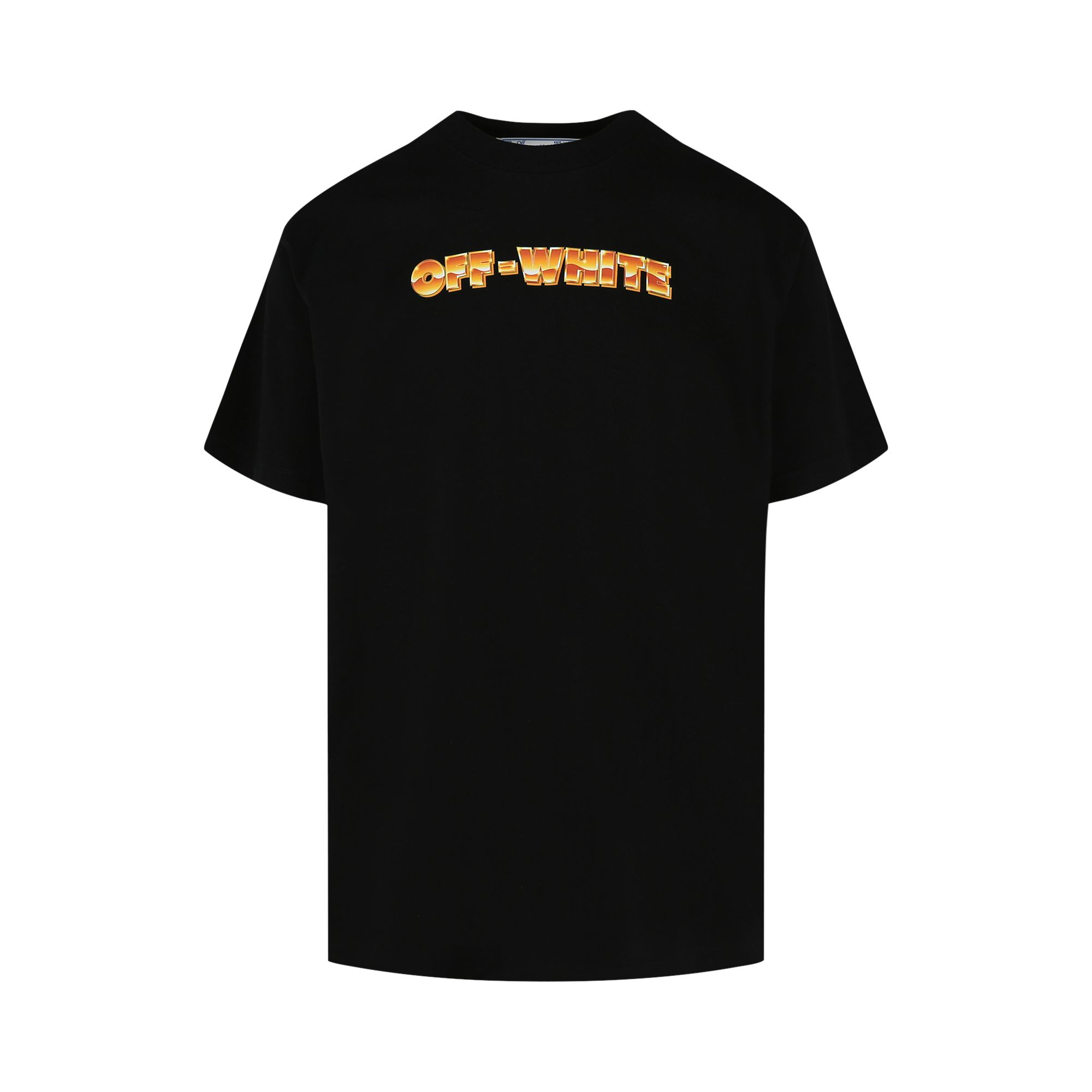 Pre-owned Off-white Arrows Print Crewneck Tee 'black/orange'