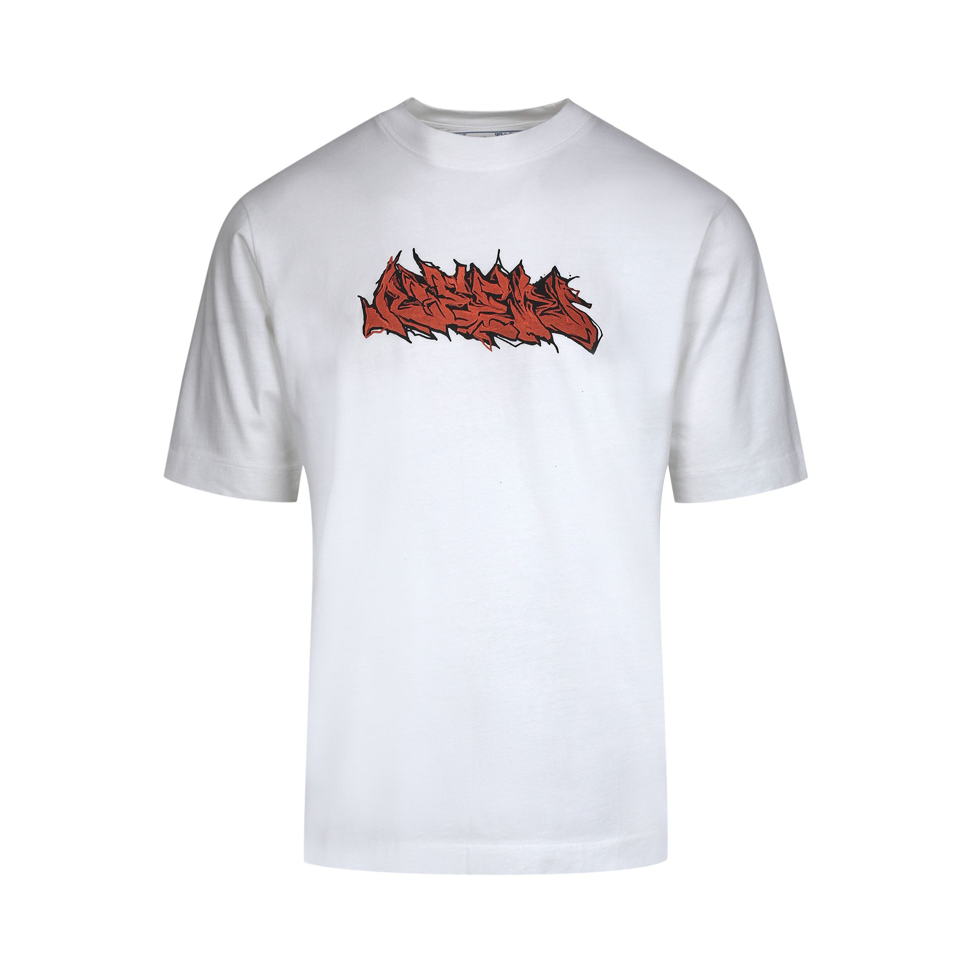 Pre-owned Off-white Neen Graffiti Skate Short-sleeve Tee 'white/orange'
