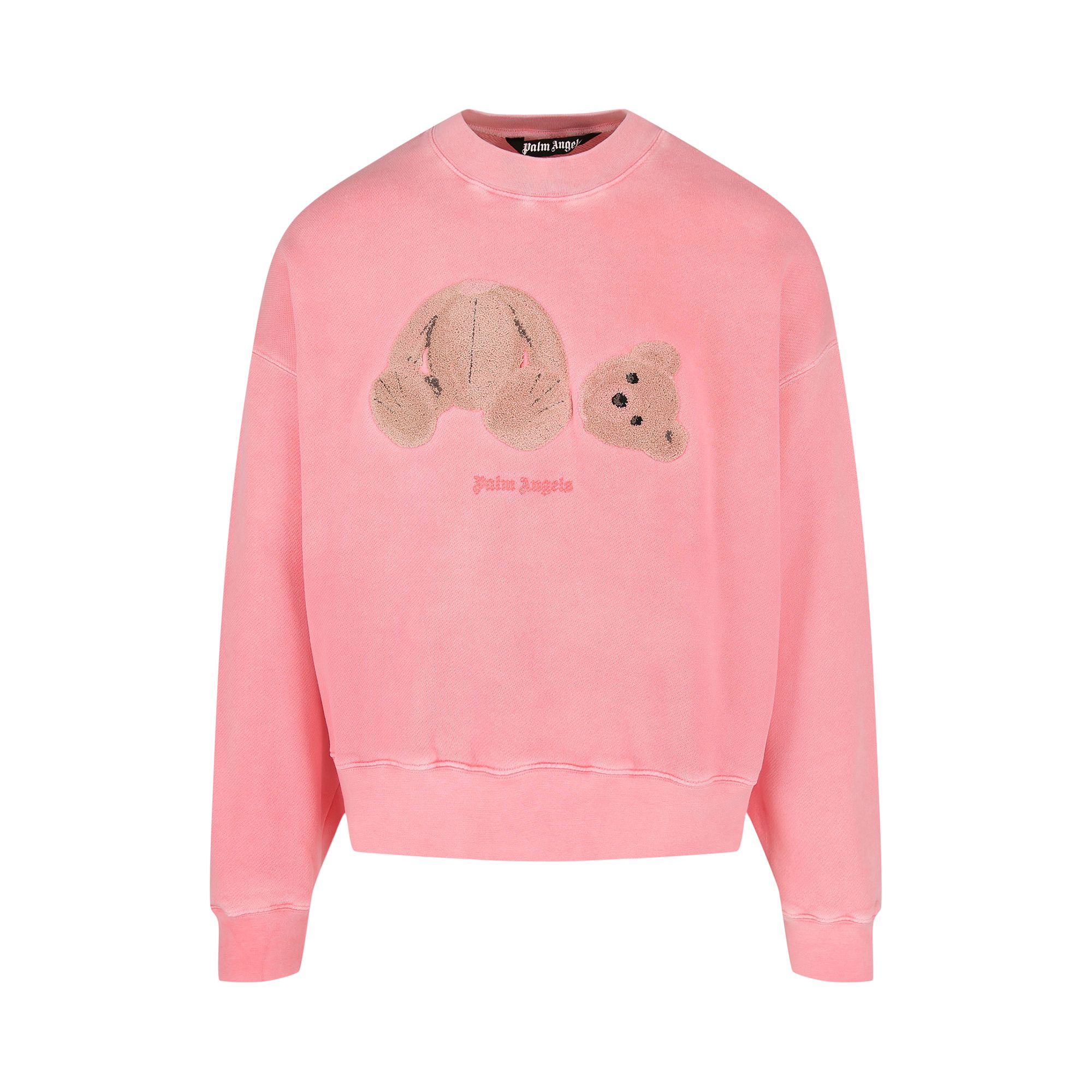 Pre-owned Palm Angels Bear Sweatshirt 'fluorescent Pink' In Green